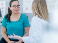 Woman visiting a medical professional